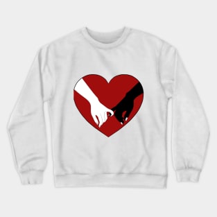 Couple's Pinky Promise heart design Crewneck Sweatshirt